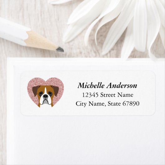 Boxer Dog Return Address Labels (Insitu)