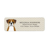 Boxer Dog Return Address Labels (Voorkant)