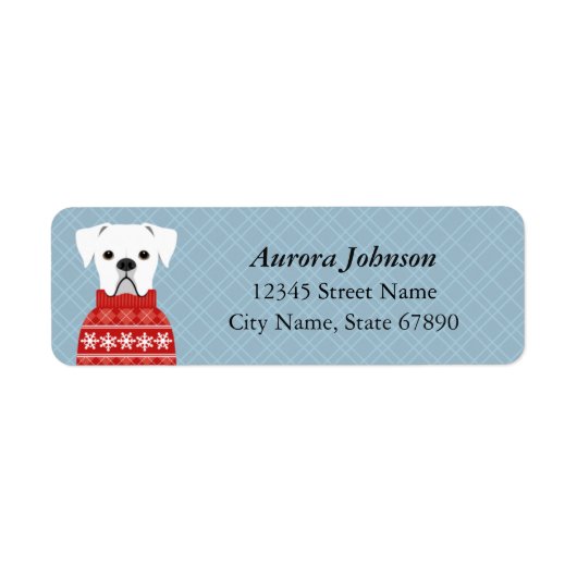Boxer Dog Return Address Labels (Voorkant)