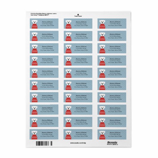 Boxer Dog Return Address Labels (Full Sheet)