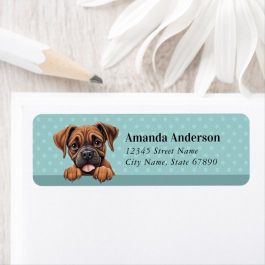 Boxer Dog Return Address Labels (Insitu)