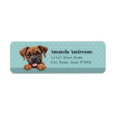 Boxer Dog Return Address Labels (Voorkant)