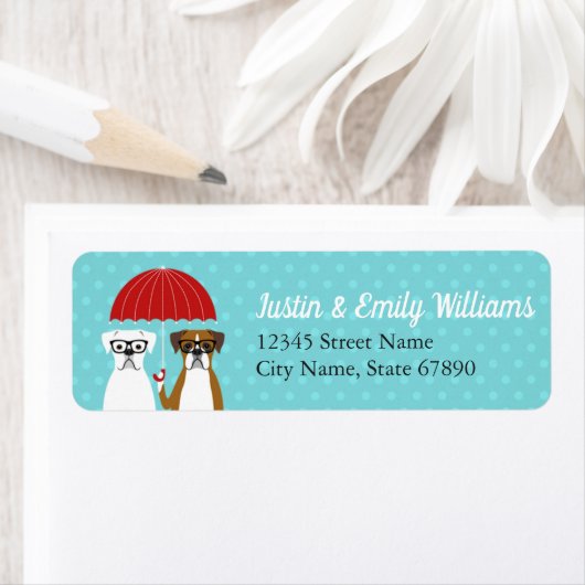 Boxer Dog Return Address Labels (Insitu)