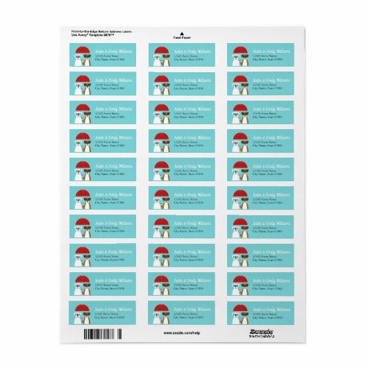 Boxer Dog Return Address Labels (Full Sheet)