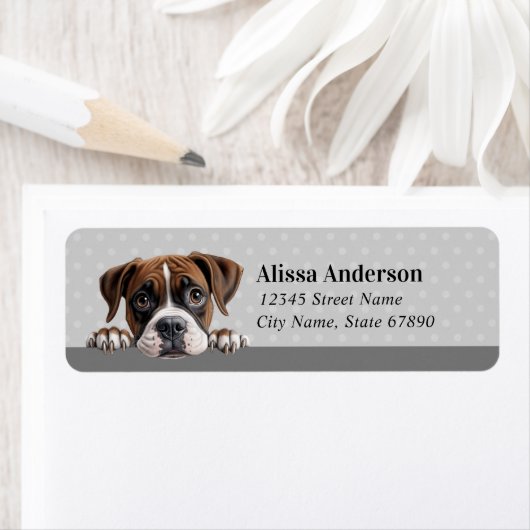 Boxer Dog Return Address Labels (Insitu)