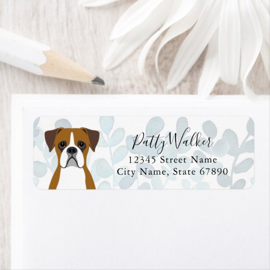 Boxer Dog Return Address Labels (Insitu)
