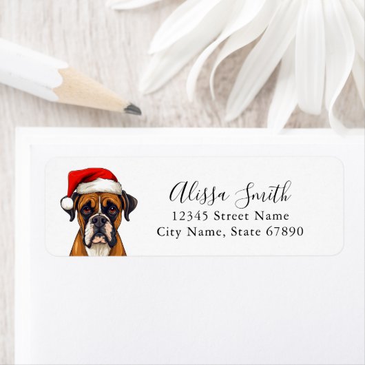 Boxer Dog Return Address Labels (Insitu)