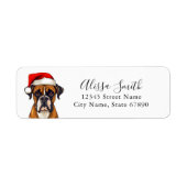 Boxer Dog Return Address Labels (Voorkant)