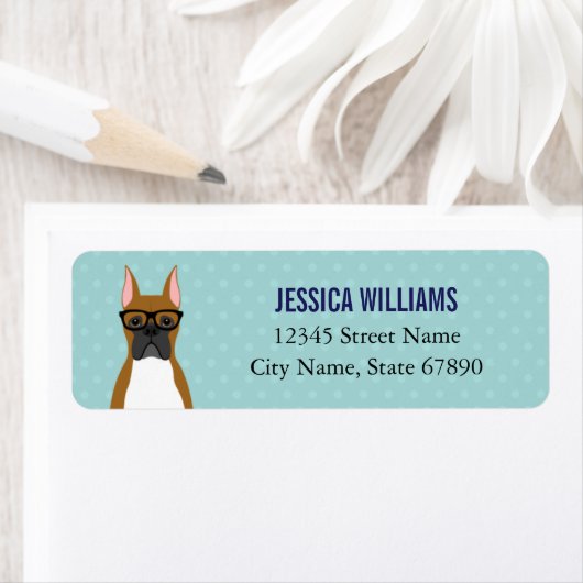 Boxer Dog Return Address Labels (Insitu)