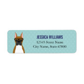 Boxer Dog Return Address Labels (Voorkant)