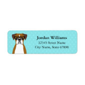 Boxer Dog Return Address Labels (Voorkant)
