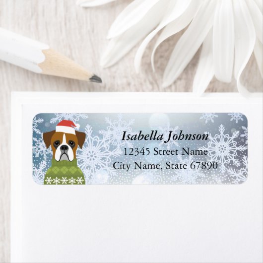 Boxer Dog Return Address Labels (Insitu)