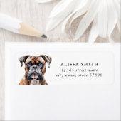 Boxer Dog Return Address Labels (Insitu)