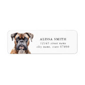Boxer Dog Return Address Labels (Voorkant)