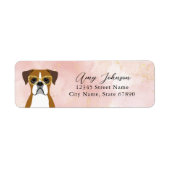 Boxer Dog Return Address Labels (Voorkant)