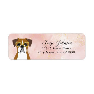 Boxer Dog Return Address Labels