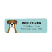 Boxer Dog Return Address Labels (Voorkant)
