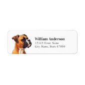 Boxer Dog Return Address Labels (Voorkant)