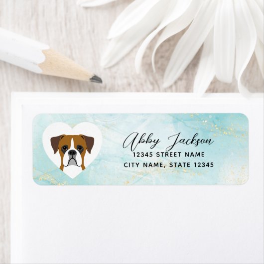 Boxer Dog Return Address Labels (Insitu)