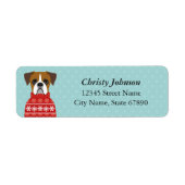 Boxer Dog Return Address Labels (Voorkant)