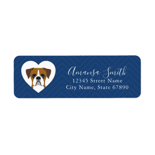 Boxer Dog Return Address Labels (Voorkant)