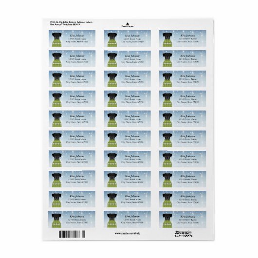 Boxer Dog Return Address Labels (Full Sheet)