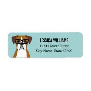 Boxer Dog Return Address Labels