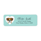 Boxer Dog Return Address Labels (Voorkant)