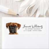 Boxer Dog Return Address Labels (Insitu)