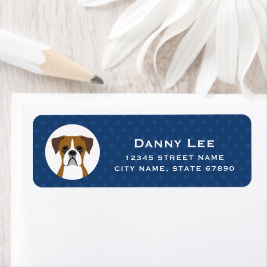 Boxer Dog Return Address Labels (Insitu)