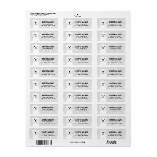 Boxer Dog Return Address Labels (Full Sheet)