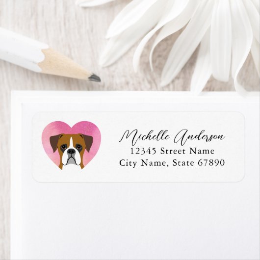 Boxer Dog Return Address Labels (Insitu)