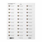 Boxer Dog Return Address Labels (Full Sheet)