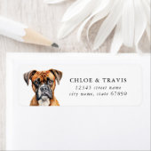 Boxer Dog Return Address Labels (Insitu)