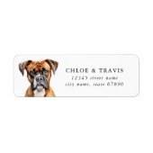 Boxer Dog Return Address Labels (Voorkant)