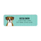 Boxer Dog Return Address Labels (Voorkant)
