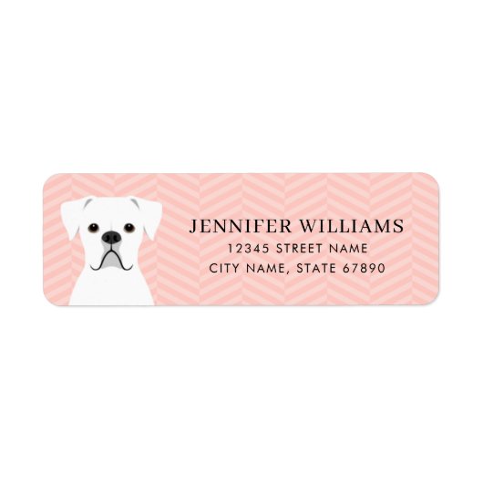 Boxer Dog Return Address Labels (Voorkant)