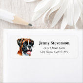 Boxer Dog Return Address Labels (Insitu)