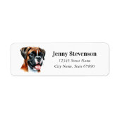 Boxer Dog Return Address Labels (Voorkant)