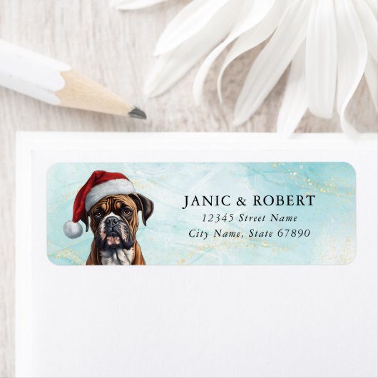 Boxer Dog Return Address Labels (Insitu)