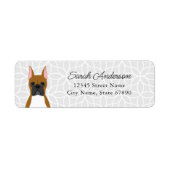 Boxer Dog Return Address Labels (Voorkant)