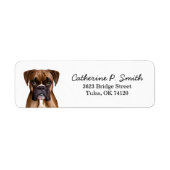 Boxer Dog Return-adres Etiket (Voorkant)