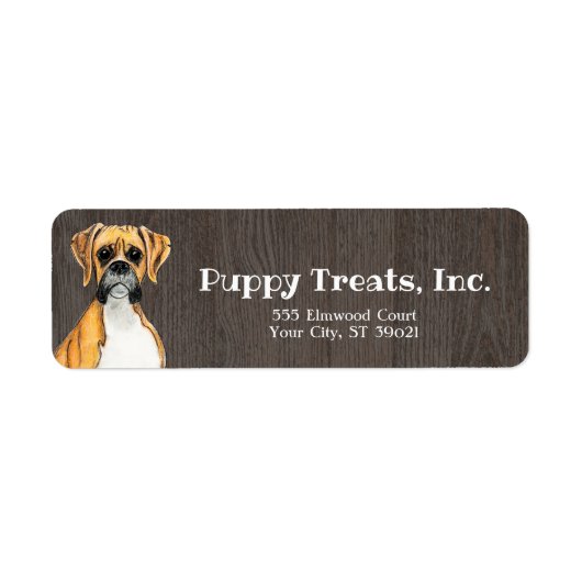 Boxer Dog Return Label (Voorkant)