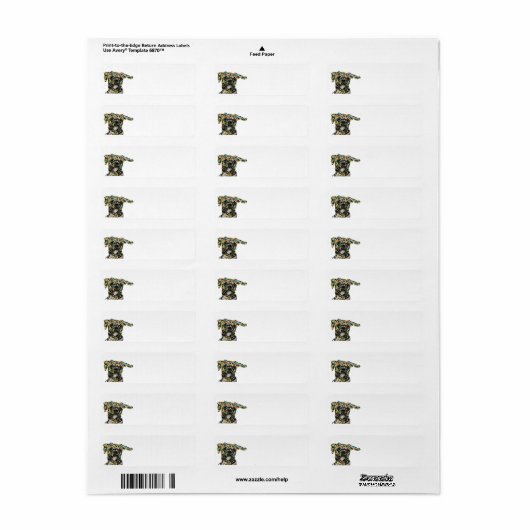 Boxer Dog Return Label (Full Sheet)