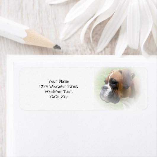 Boxer Dog Return Label (Insitu)