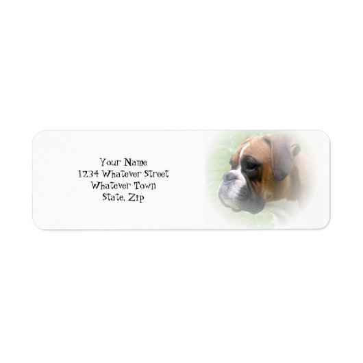 Boxer Dog Return Label (Voorkant)