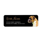 Boxer Dog Return Label (Voorkant)