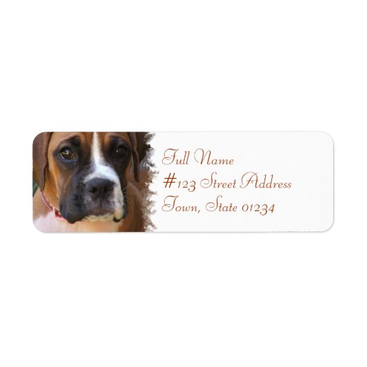 Boxer Dog Return Label (Voorkant)