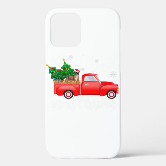 Boxer Dog Riding Red Truck Kerstmis Case-Mate iPhone Case