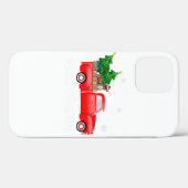 Boxer Dog Riding Red Truck Kerstmis Case-Mate iPhone Case (Achterkant (horizontaal))